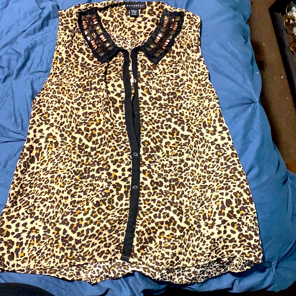 Metaphor printed blouse